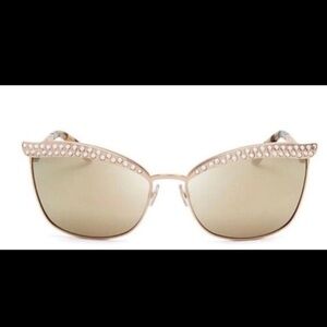 Kate Spade Gold Sunglasses with Crystal Detail